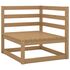  Set mobilier grădină&perne 2 piese, maro miere lemn masiv pin