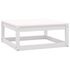  Set mobilier de grădină cu perne, 3 piese, alb, lemn masiv pin