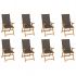 Set 8 bucati scaune de gradina rabatabile, gri taupe