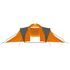  Cort camping, 9 persoane, gri și portocaliu, material textil
