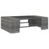  Set mobilier de grădină cu perne, 5 piese, gri, poliratan
