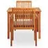  Set mobilier de exterior cu perne 3 piese, lemn masiv de acacia