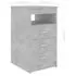  Birou, gri beton, 140 x 50 x 76 cm, lemn prelucrat