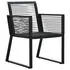  Set mobilier de exterior, 3 piese, negru, ratan PVC