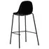 Set de bar, 5 piese, negru, material textil