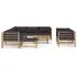  Set mobilier de grădină cu perne gri închis, 10 piese, bambus