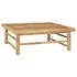  Set mobilier de grădină, cu perne alb crem, 5 piese, bambus