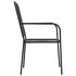 Set mobilier de grădină, 5 piese, negru, frânghie bumbac & oțel