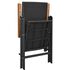  Set mobilier de grădină, 5 piese, negru și maro