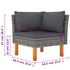  Set mobilier de grădină cu perne, 9 piese, gri, poliratan