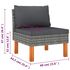  Set mobilier de grădină cu perne, 9 piese, gri, poliratan