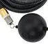  Furtun de aspirație cu racorduri din alamă, negru 1,1" 15 m PVC