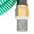  Furtun de aspirație cu racorduri din alamă, verde 1,1" 20 m PVC