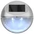  Lămpi solare de perete exterior 24 buc. argintiu rotund LED