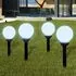  Lămpi de exterior pentru alee LED 8 buc. 15 cm, cu țăruș de sol