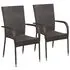  Set mobilier de grădină, 3 piese, maro