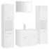  Set mobilier de baie, alb, lemn prelucrat