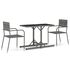  Set mobilier de grădină, 3 piese, gri