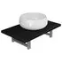  Set mobilier de baie, 2 piese, negru, ceramică