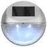  Lămpi solare de exterior cu LED-uri, 12 buc., argintiu, rotund