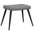  Scaun de relaxare cu taburet, gri deschis,textil
