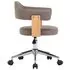  Scaune pivotante, 2 buc., gri taupe, lemn curbat & textil