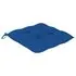  Scaune de grădină cu perne, 3 buc., albastru, lemn masiv de tec