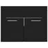  Set mobilier de baie, negru, lemn prelucrat