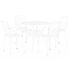  Set mobilier bistro, 5 piese, alb, aluminiu turnat