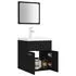  Set mobilier de baie, negru, lemn prelucrat