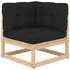  Set mobilier de grădină cu perne, 4 piese, lemn masiv de pin