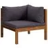  Set mobilier de grădină cu perne, 5 piese, lemn masiv acacia