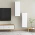  Comode TV, 2 buc., alb, 30,5x30x90 cm, lemn prelucrat