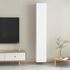  Comode TV, 2 buc., alb, 30,5x30x90 cm, lemn prelucrat