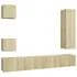  Set de dulapuri TV, 5 piese, stejar sonoma, lemn prelucrat