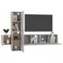  Set de dulapuri TV, 5 piese, gri beton, lemn prelucrat