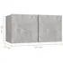  Set de dulapuri TV, 5 piese, gri beton, lemn prelucrat