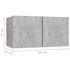  Set de dulapuri TV, 8 piese, gri beton, lemn prelucrat