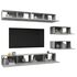  Set de dulapuri TV, 6 piese, gri beton, lemn prelucrat
