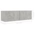 Set de dulapuri TV, 6 piese, gri beton, lemn prelucrat