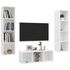  Set de dulapuri TV, 3 piese, alb, lemn prelucrat