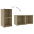  Dulapuri TV 2 buc., stejar Sonoma,72x35x36,5 cm, lemn prelucrat