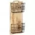  Suport reviste montat pe perete, 33x10x67 cm, lemn masiv mango