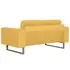  Canapea cu 2 locuri, galben, material textil