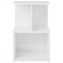  Noptiere, 2 buc., alb extra lucios, 35x35x55cm, lemn prelucrat