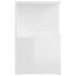  Noptiere, 2 buc., alb extra lucios, 35x35x55cm, lemn prelucrat