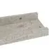  Rafturi de perete, 2 buc., gri beton, 40x9x3 cm
