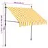  Copertină retractabilă manual cu LED, alb & portocaliu, 100 cm