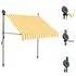  Copertină retractabilă manual cu LED, alb & portocaliu, 100 cm