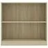  Bibliotecă, stejar sonoma, 80x24x75 cm, lemn prelucrat